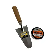 Kit Colher Retangular Construção + Linha para Pedreiro 100m - S&V
