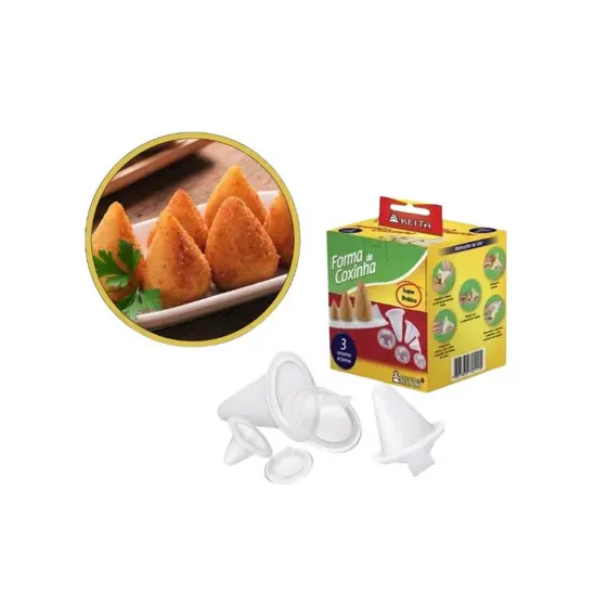 Kit Formas Coxinha Modeladora 3 Itens Com Tamanhos P M G Keita