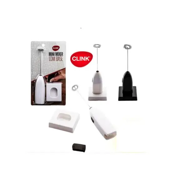 Mini Mixer Clink Misturador de Bebidas Batedor Leite Café com Base - ESV