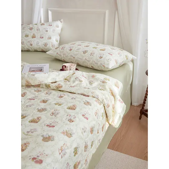 Roland Home Textiles Girl Light Luxury Classe A Fio Duplo Puro Algodão Fibra de Soja Verão Colcha Fresca Lavável Colcha