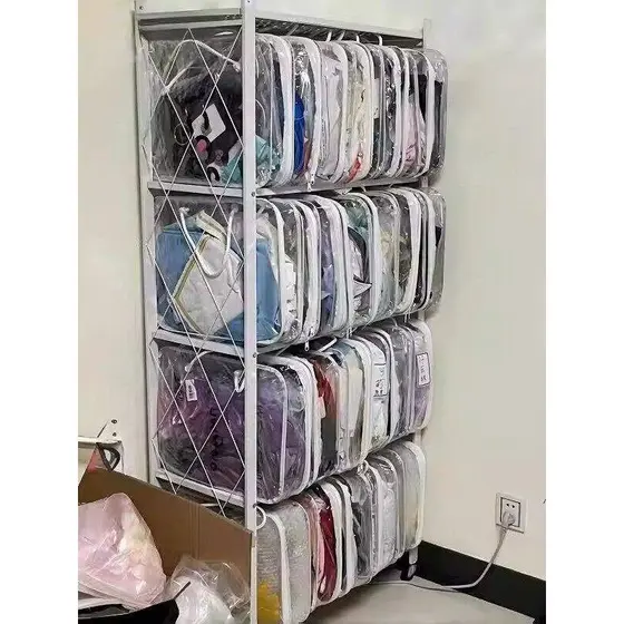 Cos armazenamento de roupas ferramenta útil caixa de armazenamento transparente pacote de guarda-roupa Role-Playing conj