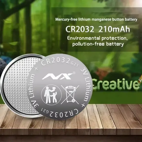 Bateria de botão CR2032 210mAh 100% original, especializada para controle remoto de carro, CR 2032 3V de lítio para reló
