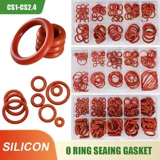 Arruelas de Vedação O-ring de Silicone Vermelho, Grau Alimentício, Arruela de Vedação O-ring de Silicone VMQ, Borracha I