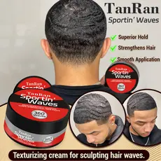 Cera Capilar 360Waves para Cabelos Cacheados Naturalmente Volumosos, Estilização de Longa Duração, Hidratante e Fragrant