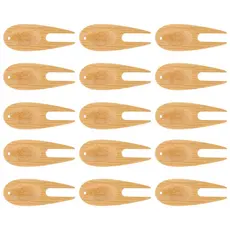 15pcs Golf Green Fork Bamboo Divot Repair Tool Portable Golfs Accessories Mini Supplies Golf Practice Equipment