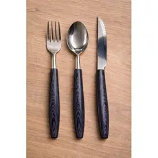 Conjunto Talheres 12 Pecas Inox Preto Moderno Resistente Leve Design Elegante Uso Diario Mesa