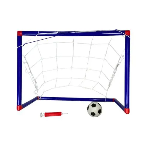 Trave Futebol Brinquedo Infantil Plastico Bola Inclusa Azul Facil Montagem Divertido Jogos Ao Ar Livre