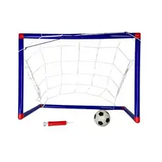 Trave Futebol Brinquedo Infantil Plastico Bola Inclusa Azul Facil Montagem Divertido Jogos Ao Ar Livre