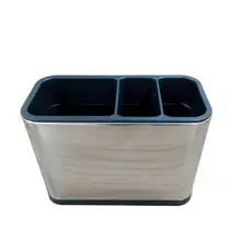 Porta Talheres Aco Inox Design Moderno Resistente Duravel Facil Limpeza Organizador Cozinha