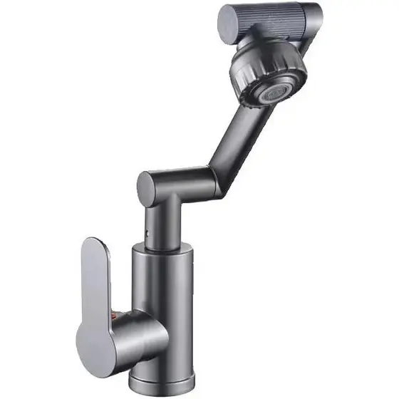 1080 ° Torneira multifuncional rotativa para lavatório – braço ajustável, misturador de água quente e fria, pulverizador