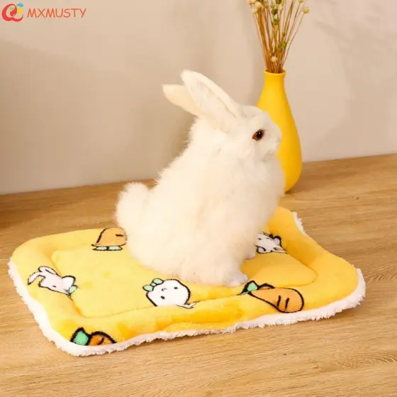 MXMUSTY Tapete De Flanela Para Animais De Estimação , Cama Chinchila , Hamster Pequeno Macio E Espesso Gato Inverno