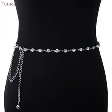TUTU Moda Única Camada sel Estilo Minimalista Strass Cintura Corrente Feminina Corpo Jóias Acessórios De Roupas Presente