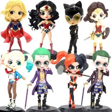Qposket Harley Quinn Joker Mulher Maravilha Figuras De Ação Supergirl Catwoman Colecionável Boneco Brinquedos Infantis