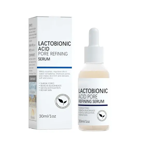 Sérum Refinador de Poros com Ácido Lactobiónico, Sérum para Minimizar Poros, Fórmula Suave, Limpa os Poros, Reduz os Por