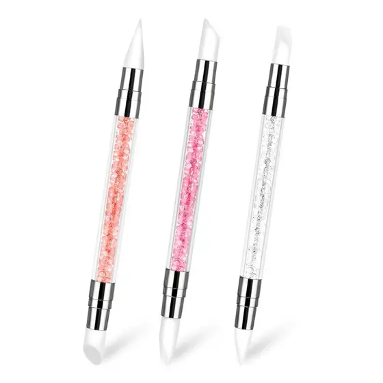 3 Peças de Caneta para Escultura de Unhas, Ferramentas de Silicone com Ponta Dupla para Unhas, Pincéis para Arte de Unha