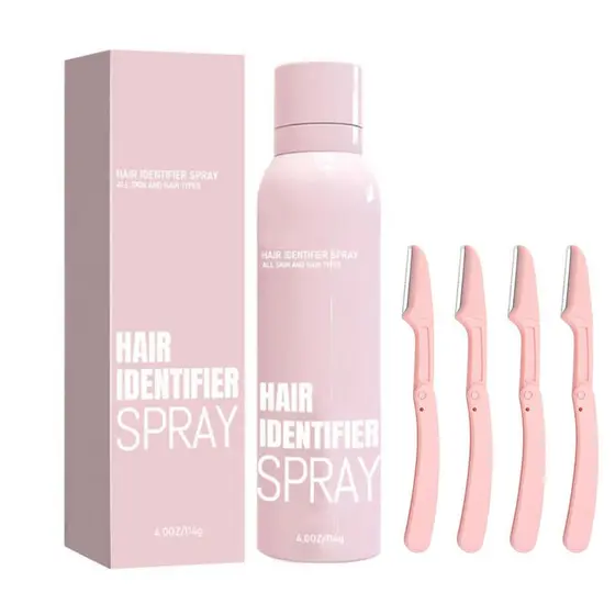 Spray Identificador de Pelos para Barbear o Rosto, spray identificador de pelos faciais, conjunto de spray hidratante e