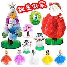 Árvore de Natal Mágica de Papel que Cresce, Brinquedo Educativo 3D de Papel para Crianças, Árvore de Natal de Cristal DI
