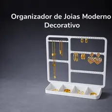 Organizador de Joias Moderno Porta Brincos Colares Suporte Mesa Decorativo Elegante