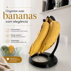 Suporte Para Pendurar Bananas Fruteira Organizador De Mesa Cozinha Premium Decorativo