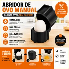 Abridor de Ovo Manual Quebrador de Ovos Sem Sujeira Utensílio de Cozinha Prático para Ovo Cru