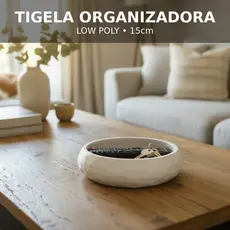 Tigela Organizadora Low Poly – Porta Chaves Objetos Decorativo Moedas Acessórios Plantas Suculentas