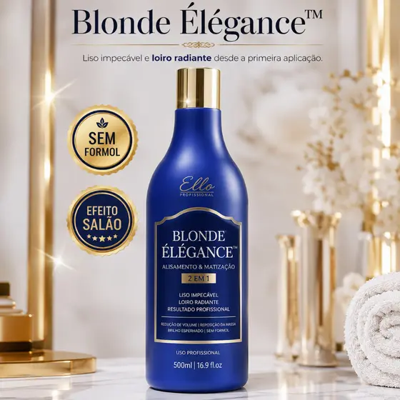 Progressiva Bio Max Blond 500ml Sem Formol Matizadora Profissional Para Cabelos Loiros e com Mechas