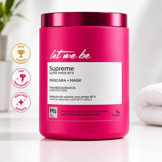 Btx Supreme Ultra Mask Let Me Be Hair Restore 1kg Botox Capilar Hidratação Profissional