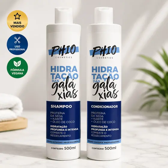 Kit Shampo + Condicionador 500ml - Hidratação Das Galáxias - Cabelo Dos Sonhos - Resultado De Salão