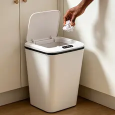 Lixeira com Sensor Automático 16L Recarregável Abertura Inteligente para Cozinha Banheiro Quarto Escritório