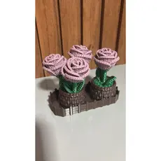 Vaso de Rosas Decorativo Impresso em 3D | Decoração Moderna e Delicada