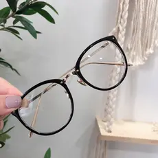 Óculos de computador redondos de estilo retrô, armação com lentes espelhadas L7ZM RIO2