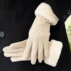 Luvas Quentes de Pelúcia Espessa – Adequadas para Esqui ao Ar Livre, Ciclismo com Tela Sensível ao Toque, Esportes GO95