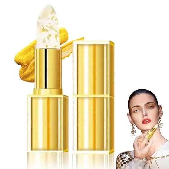 Batom que muda de cor, Batom que muda de cor conforme o humor, de longa duração, Batom Gold Mood Ph, à prova de transfer