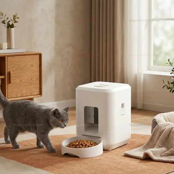 App Operado 2L Automático Inteligente Dispensador De Alimentos Para Animais De Estimação WiFi Cronometrado Lento Quantit