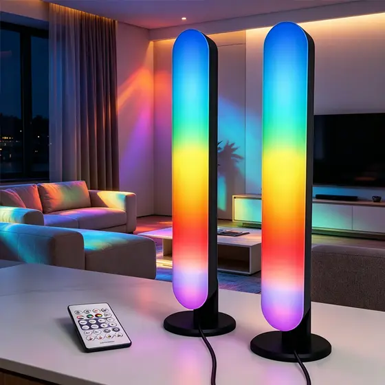 Luz De Captação RGB , Luzes De Ritmo Musical , Modelo Recarregável USB Atualizado , Decoração De Natal , Desktop , Barra