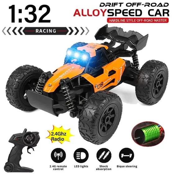 Novo Carro RC Drift 1/32 Mini Veículo De Alta Velocidade Fora De Estrada 2.4G Rádio Controle Remoto Moster Modelo Escala