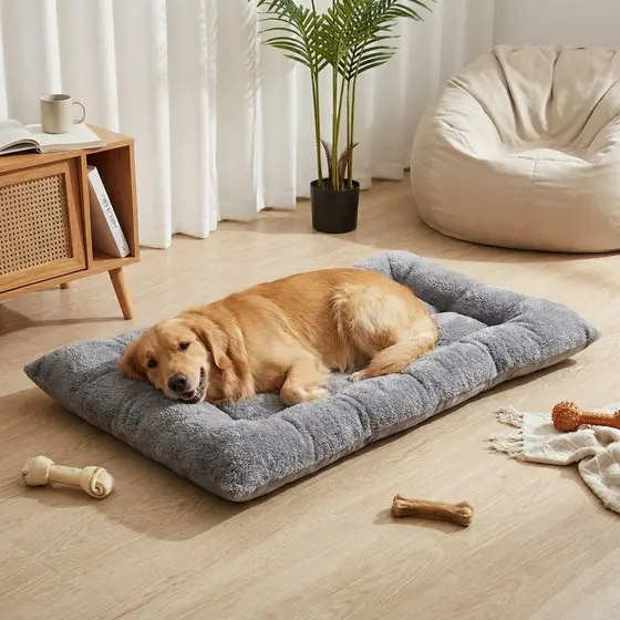 Tapete De Sofá-Cama Dupla Face Grande De 120 * 60 Cm Para Animais De Estimação , Almofada De Poliéster De Pelúcia Grossa