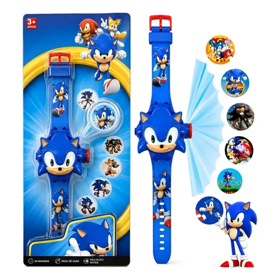 Relógio Infantil Sonic Digital com Projetor de Imagens