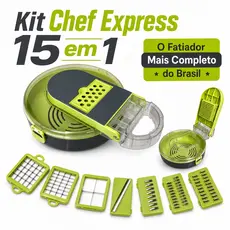 Ralador Fatiador Vegetais Kit 15 Peças Multifuncional Prático