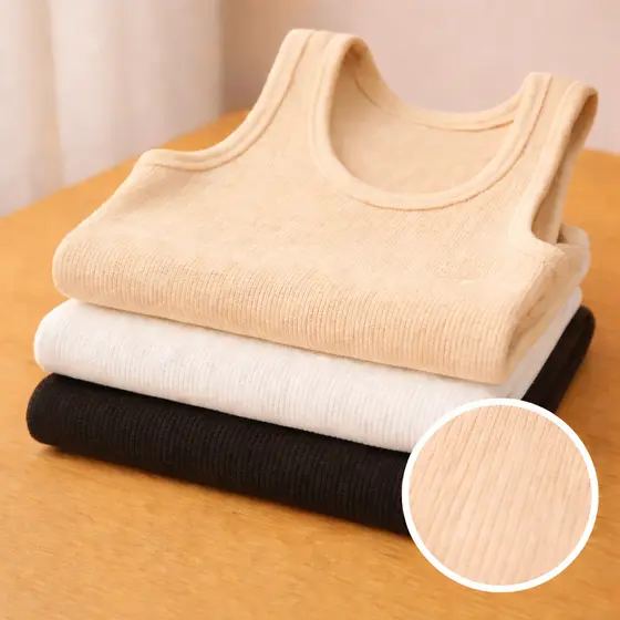 Kit 3 Blusa Regata canelada feminina em Algodão Premium