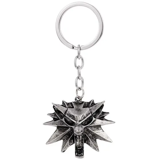 Chaveiro The Witcher 3 Wolf Witcher com Pingente de Arco de Metal TCU9 D7YQ