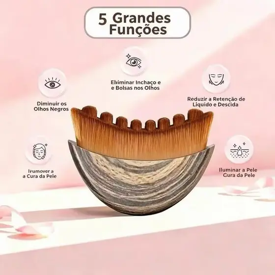 Escova Facial Modeladora Drenagem Linfática Alivia A Fadiga