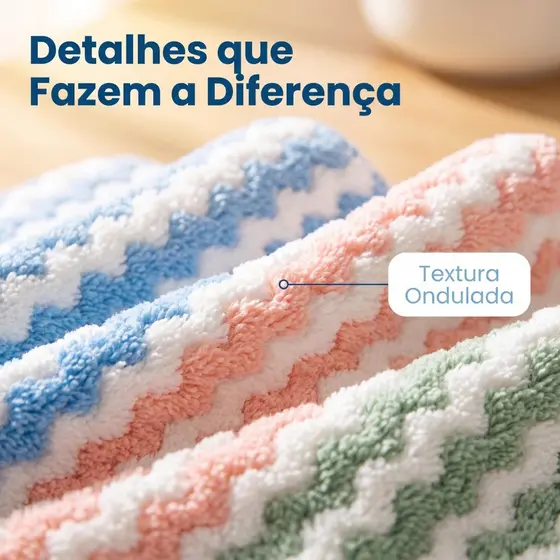 Jogo de Panos de Cozinha Macio Anti-Gordura Fácil de Usar