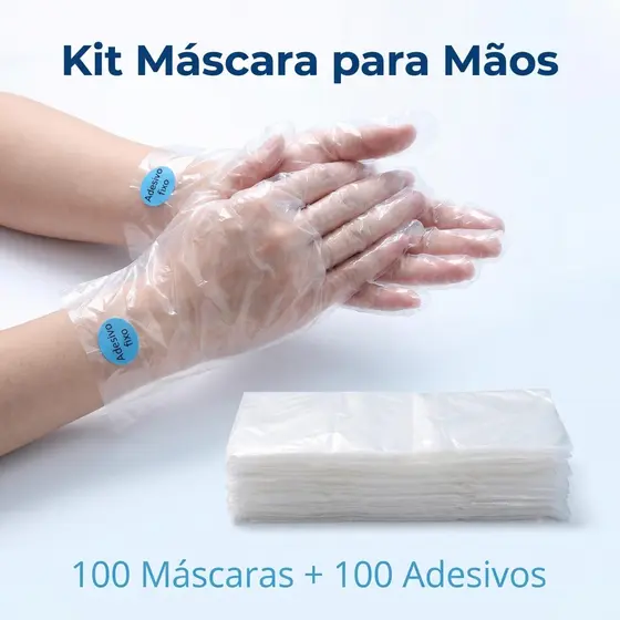 Luva Descartável para Mãos 100pcs + 100 Adesivos Prática