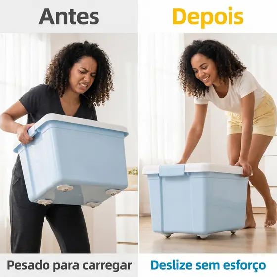 Mini Rodízios Adesivos 4 Peças Facilitam Movimento Objetos Pesados