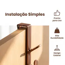 Suporte de Cabides para Porta Sem Perfuração Fácil de Usar