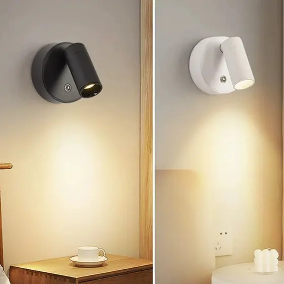 Wireless Rechargeable LED Bedroom Light Reading Wall Lamp Bedside Lamp