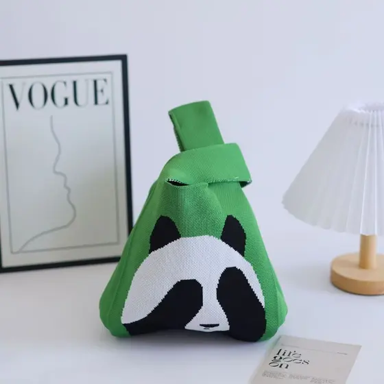 Bolsa comemorativa charmosa de grande capacidade, adequada para viagens urbanas, com design de panda.