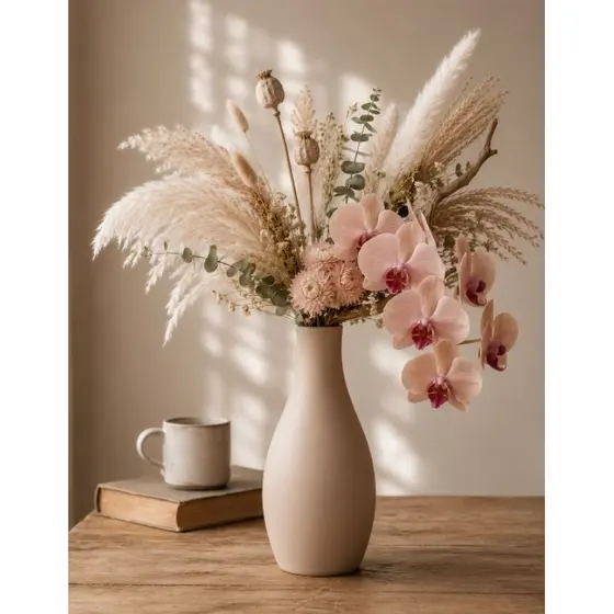 Vaso Decorativo Cerâmica Fosca Berlim Premium Sala Mesa