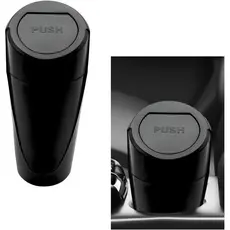 Lixeira para Carro com Tampa, Mini Lixeira para Carro à Prova de Vazamentos, Lixeira para Porta-Copos, Organizador Multi